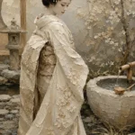Serene Ivory Zen Garden Japanese Geisha Art Canvas Print