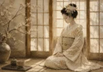Peaceful Morning Ivory Shoji Japanese Geisha Art Canvas Print