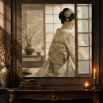 Dreamy Ivory Shoji Japanese Geisha Art Canvas Print - Image 2