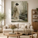 Ivory & Sage Zen Garden Geisha Art Canvas Print - Image 10