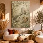 Beige & Sage Woodland Friends Woodland Nursery Wall Art Canvas Print - Image 11