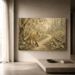 Beige & Sage Fox Path Woodland Nursery Wall Art Canvas Print - Image 11