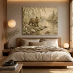 Ivory & Sage Bear River Woodland Nursery Wall Art Canvas Print - Image 9
