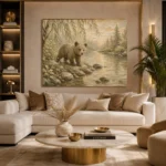 Ivory & Sage Bear River Woodland Nursery Wall Art Canvas Print - Image 10