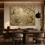 Beige & Sage Woodland Friends Nursery Wall Art Canvas Print - Image 5