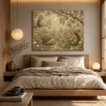 Beige & Sage Woodland Friends Nursery Wall Art Canvas Print - Image 9