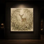 Sage & Sand Fawn Woodland Nursery Wall Art Canvas Print - Image 7
