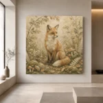 Ivory & Sage Bear Cub Woodland Nursery Wall Art Canvas Print - Image 4