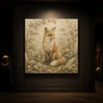 Ivory & Sage Bear Cub Woodland Nursery Wall Art Canvas Print - Image 7