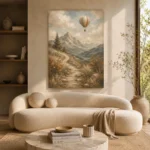 Dusty Blue Mountain Path Adventure Kids Wall Art Canvas Print - Image 9