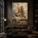 Dusty Blue Discovery Still Life Adventure Kids Wall Art Canvas Print - Image 5