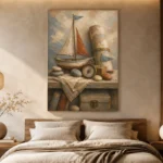 Dusty Blue Discovery Still Life Adventure Kids Wall Art Canvas Print - Image 8