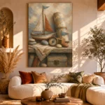 Dusty Blue Discovery Still Life Adventure Kids Wall Art Canvas Print - Image 11
