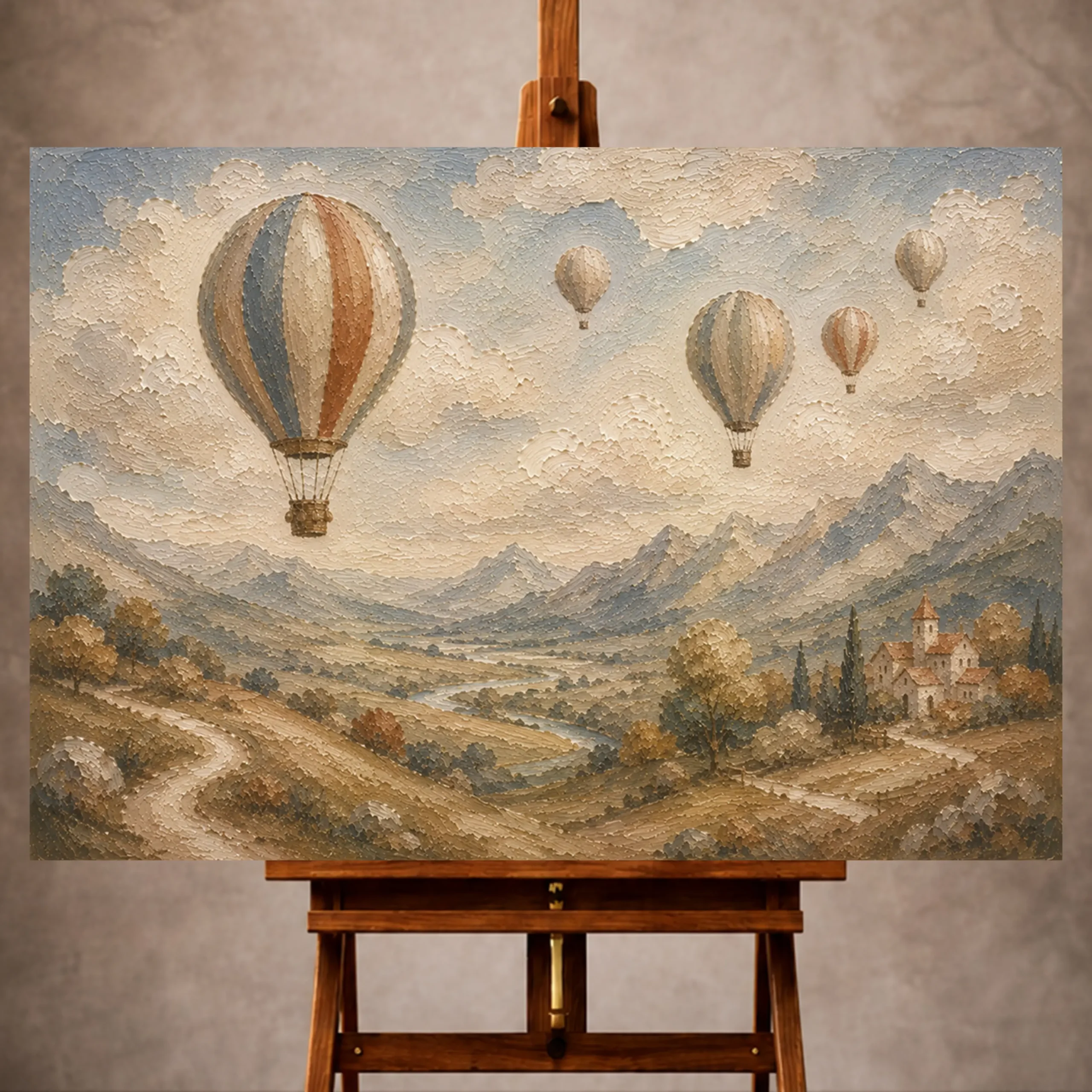 Premium Wall Art Yatay Html Edition – KIDSROOM056 Image 1 Dusty blue gentle Adventure Kids Wall Art print for elegant interiors. No text or watermarks in design.