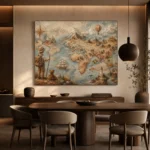 Beige & Dusty Blue Antique Map Adventure Kids Wall Art Canvas Print - Image 5