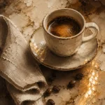Espresso Brown & Caramel Coffee Wall Art Canvas Print