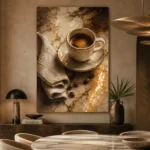 Espresso Brown & Caramel Coffee Wall Art Canvas Print - Image 5