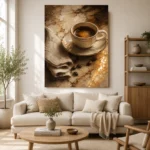 Espresso Brown & Caramel Coffee Wall Art Canvas Print - Image 7