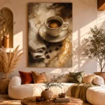 Espresso Brown & Caramel Coffee Wall Art Canvas Print - Image 8