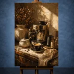 Deep Espresso & Honey Caramel Coffee Wall Art Canvas Print - Image 2