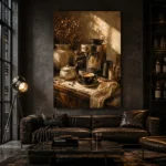 Deep Espresso & Honey Caramel Coffee Wall Art Canvas Print - Image 4