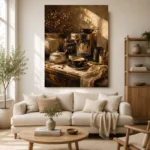Deep Espresso & Honey Caramel Coffee Wall Art Canvas Print - Image 7