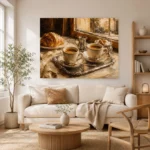 Espresso Brown & Honey Beige Coffee Wall Art Canvas Print - Image 7