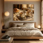 Espresso Brown & Honey Beige Coffee Wall Art Canvas Print - Image 8