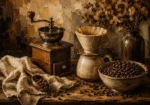 Dark Espresso & Burnt Caramel Pour-Over Coffee Wall Art Canvas Print