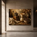Dark Espresso & Burnt Caramel Pour-Over Coffee Wall Art Canvas Print - Image 5