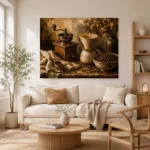 Dark Espresso & Burnt Caramel Pour-Over Coffee Wall Art Canvas Print - Image 7
