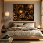 Espresso Brown & Amber After-Dinner Coffee Wall Art Canvas Print - Image 8