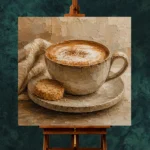 Caramel & Cream Cappuccino Kitchen Wall Art Canvas Print - Image 2