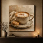Caramel & Cream Cappuccino Kitchen Wall Art Canvas Print - Image 7