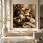 Espresso & Ivory Pour Over Coffee Wall Art Canvas Print - Image 8