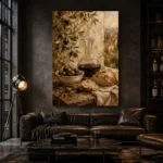 Olive & Burgundy Mediterranean Wine Olive Kitchen Wall Art Canvas Print - Image 4