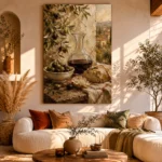 Olive & Burgundy Mediterranean Wine Olive Kitchen Wall Art Canvas Print - Image 8