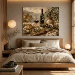 Olive, Burgundy & Sage Aperitivo Wine Olive Kitchen Wall Art Canvas Print - Image 8