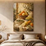 Ochre & Terracotta Mediterranean Fruit Kitchen Wall Art Canvas Print - Image 6