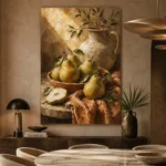Pear Green & Terracotta Fruit Kitchen Wall Art Canvas Print - Image 5