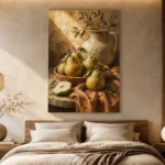Pear Green & Terracotta Fruit Kitchen Wall Art Canvas Print - Image 6