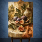Fig Purple & Sage Fruit Kitchen Wall Art Canvas Print - Image 2