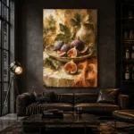 Fig Purple & Sage Fruit Kitchen Wall Art Canvas Print - Image 4
