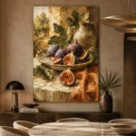 Fig Purple & Sage Fruit Kitchen Wall Art Canvas Print - Image 5