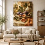 Fig Purple & Sage Fruit Kitchen Wall Art Canvas Print - Image 7