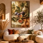 Fig Purple & Sage Fruit Kitchen Wall Art Canvas Print - Image 8