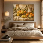 Ochre & Muted Gold Citrus Fruit Kitchen Wall Art Canvas Print - Image 8