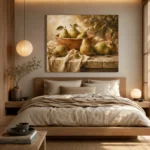 Sage Green & Terracotta Pear Fruit Kitchen Wall Art Canvas Print - Image 8