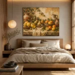 Ochre & Moss Green Harvest Fruit Kitchen Wall Art Canvas Print - Image 8
