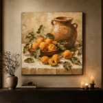 Ochre & Terracotta Apricot Fruit Kitchen Wall Art Canvas Print - Image 7